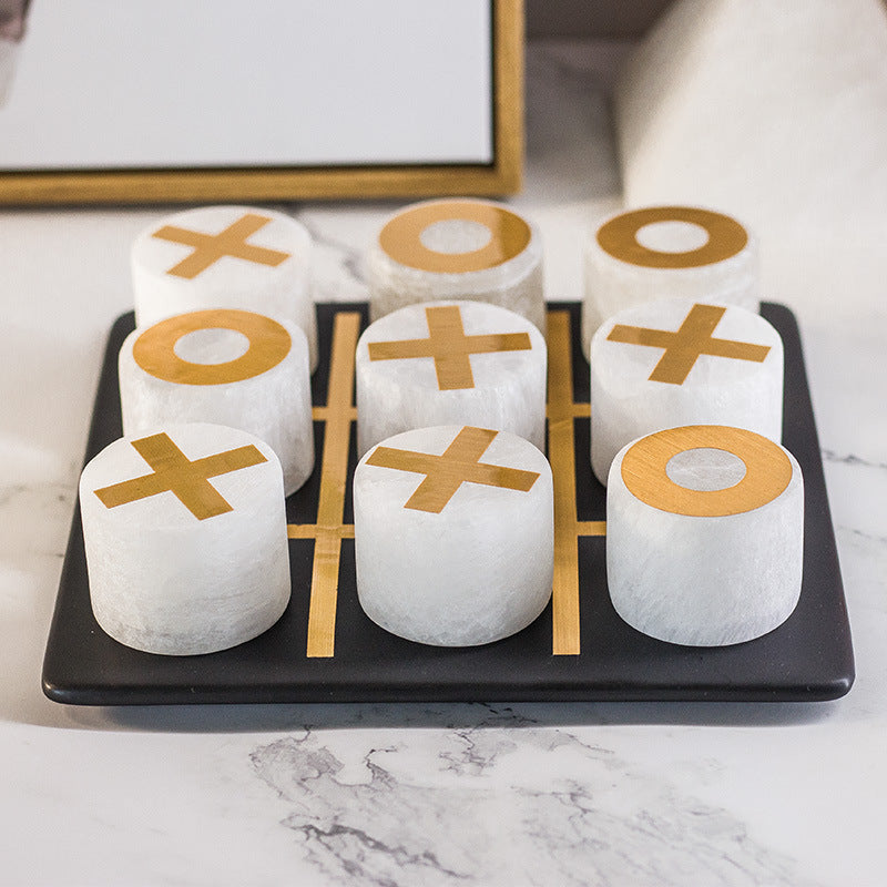 Marble Chessboard Decor