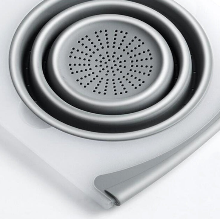 Smart 3-in-1 Folding Cutting Board with Drain Basket
