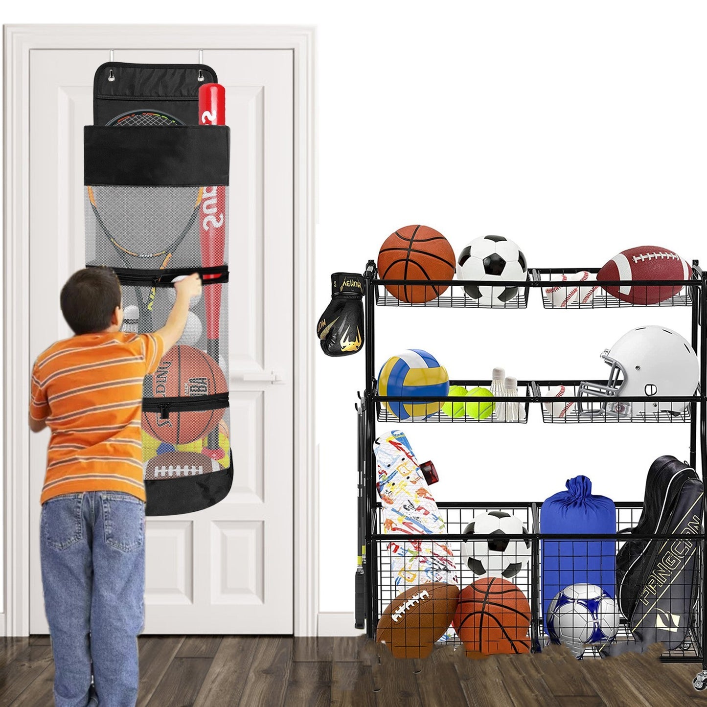 Kids Mesh Toy Storage Basket