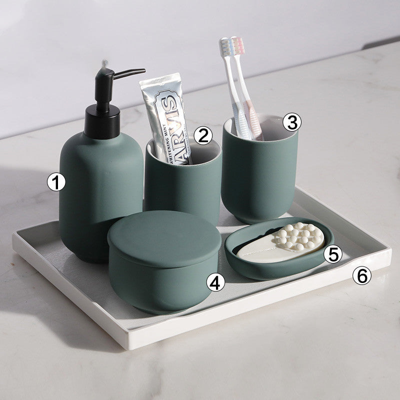 Ceramic Bathroom Accessory Set