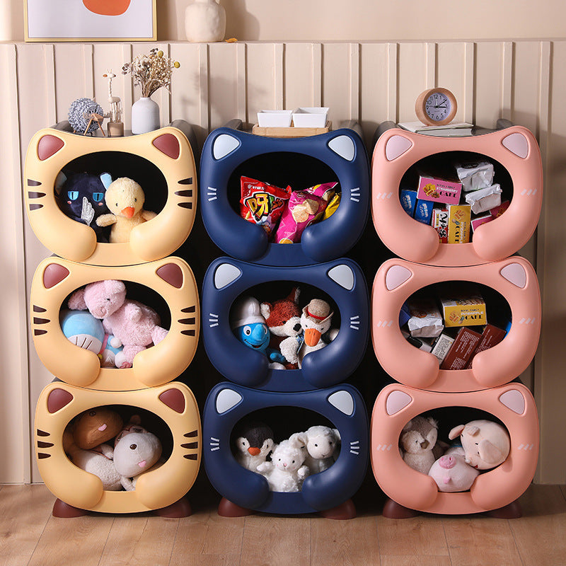 Kids Cat-Themed Snack & Toy Storage Box