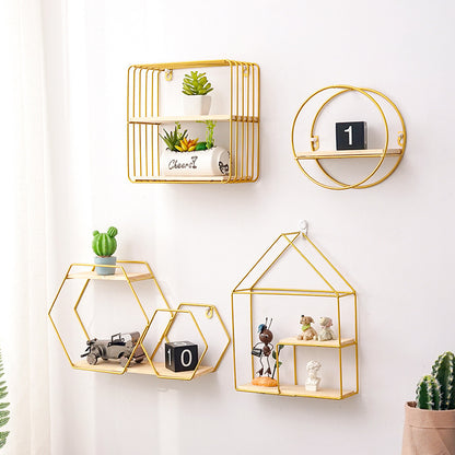 Geometric Iron Wall Shelves