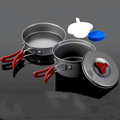 Hard Alumina Camping Cookware Set