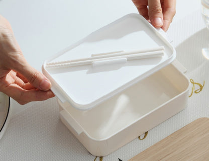 Wooden-Style Rectangular Lunch Box