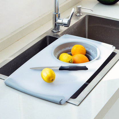 Smart 3-in-1 Folding Cutting Board with Drain Basket