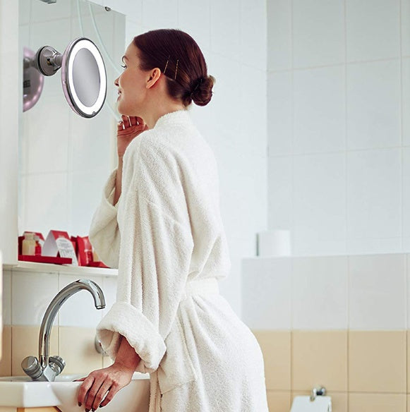 10X LED Makeup Mirror with Gooseneck