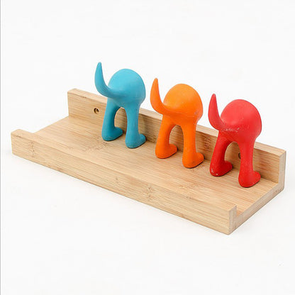 Wall-Mounted Wooden Display Shelf