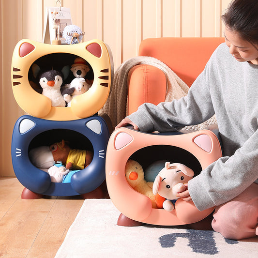 Kids Cat-Themed Snack & Toy Storage Box
