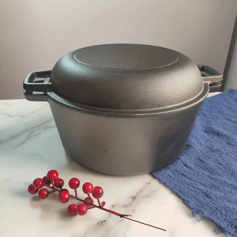 Cast Iron Dual-Purpose Bread and Stew Pot