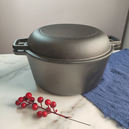 Cast Iron Dual-Purpose Bread and Stew Pot