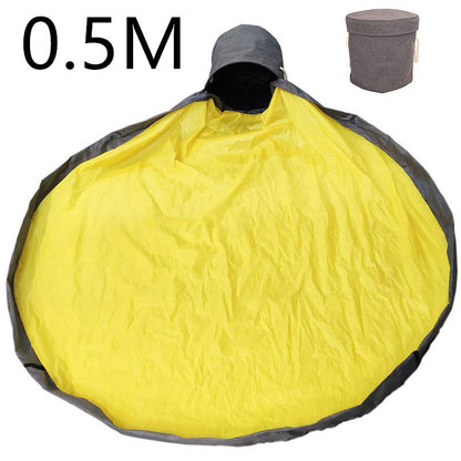 Kids Striped Toy Storage Bucket Bag