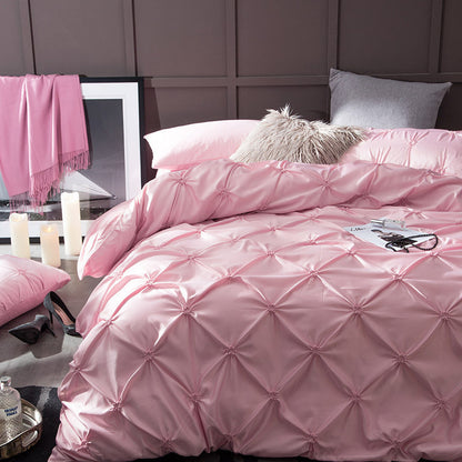 SilkGlow Satin Bed Set