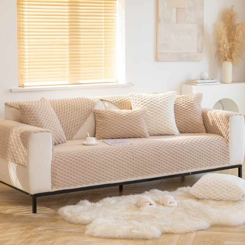 HoneySoft Plush Non-Slip Sofa Cover