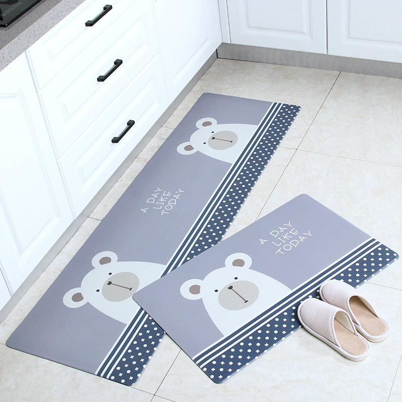 Non-Slip Leather Floor Mat