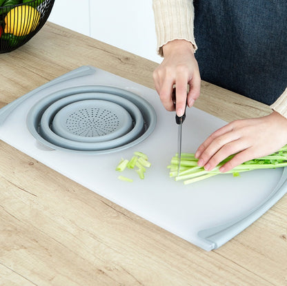 Smart 3-in-1 Folding Cutting Board with Drain Basket