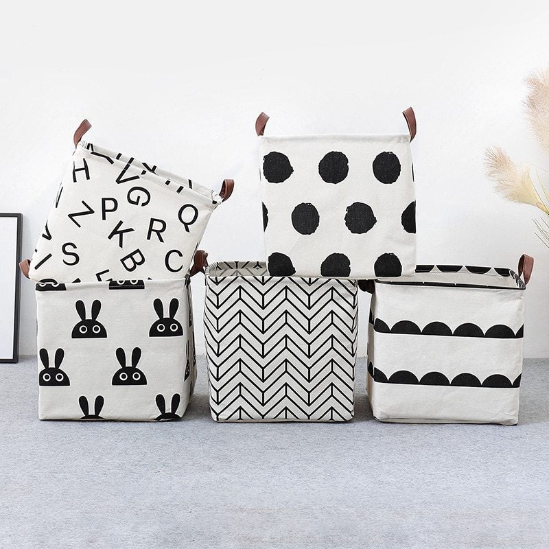 Foldable Cotton & Linen Clothes Storage Box