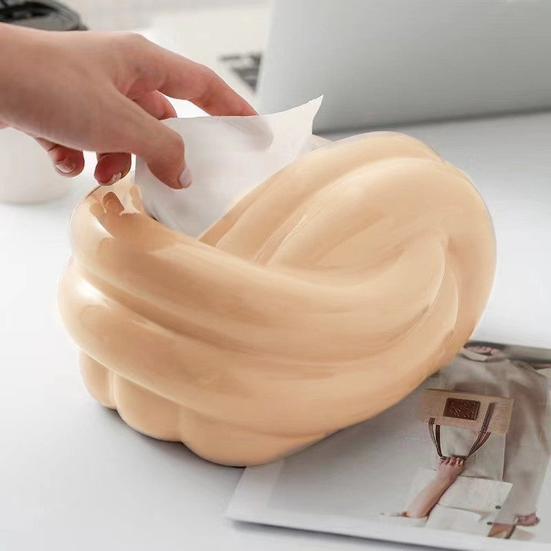 Wool Ball Ceramic Tissue Box