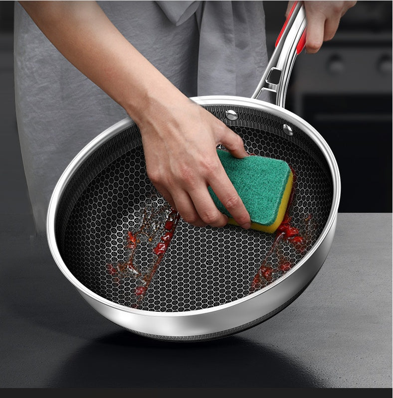 Smart 316 Stainless Steel Honeycomb Frying Pan