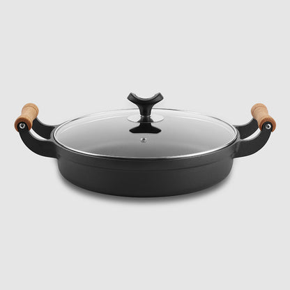 Thickened Cast Iron Binaural Cooking Pot