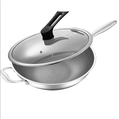 316 Stainless Steel Double-Sided Honeycomb Wok