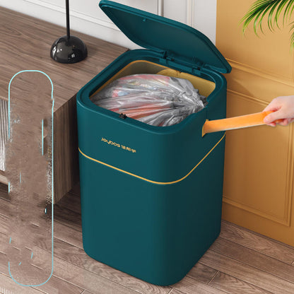 Emerald Luxe Square Trash Bin