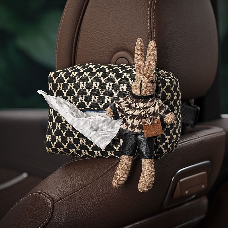 Plush Bunny Car Tissue Box