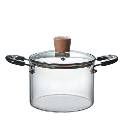 Transparent Borosilicate Glass Steamer Pot