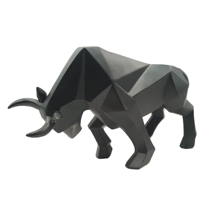 Geometric Bull Sculpture