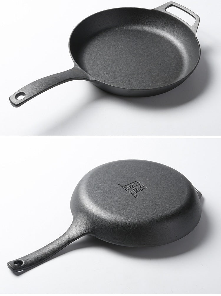 Thick Cast Iron Non-Coated Frying Pan