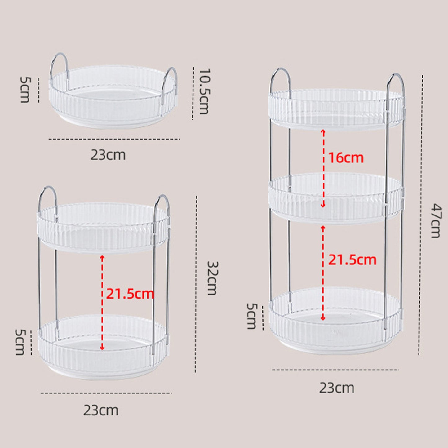 360° Rotating Makeup Organizer