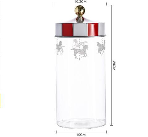 Candy Stripe Glass Storage Jars