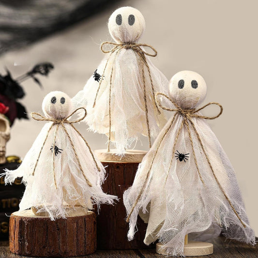 Wooden Halloween Ghost Decor