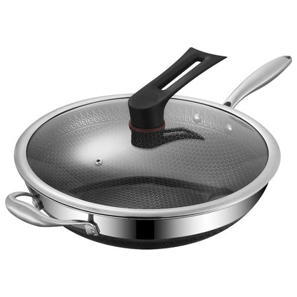 316 Stainless Steel Double-Sided Honeycomb Wok