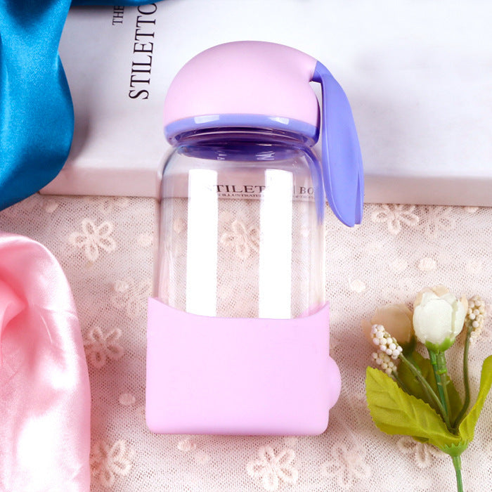 Kids Bunny Glass Water Bottle