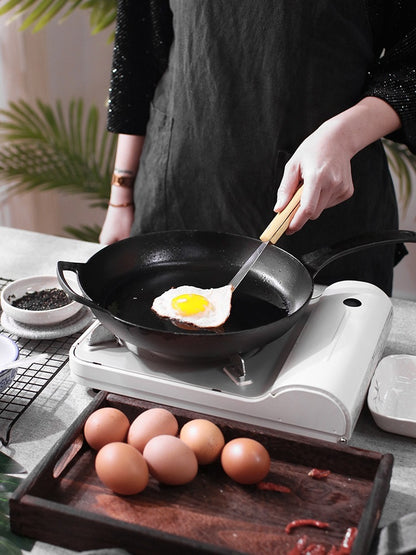 Thick Cast Iron Non-Coated Frying Pan