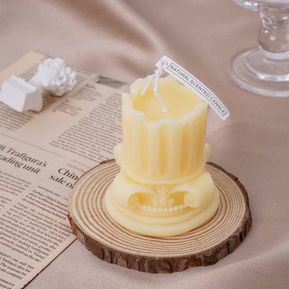 Roman Pillar Scented Candle Decor