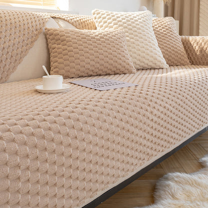 HoneySoft Plush Non-Slip Sofa Cover