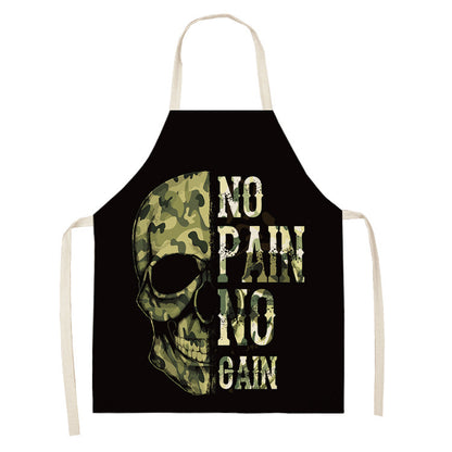 The Edgy Skull Print Apron
