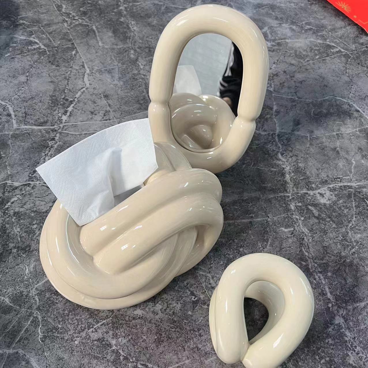 Wool Ball Ceramic Tissue Box