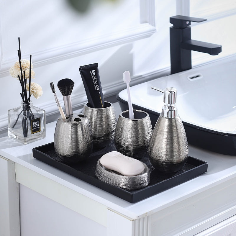 Brushed Ceramic Bathroom Set