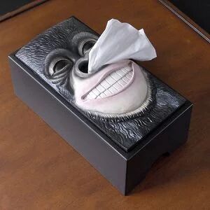 Resin Monkey Tissue Box