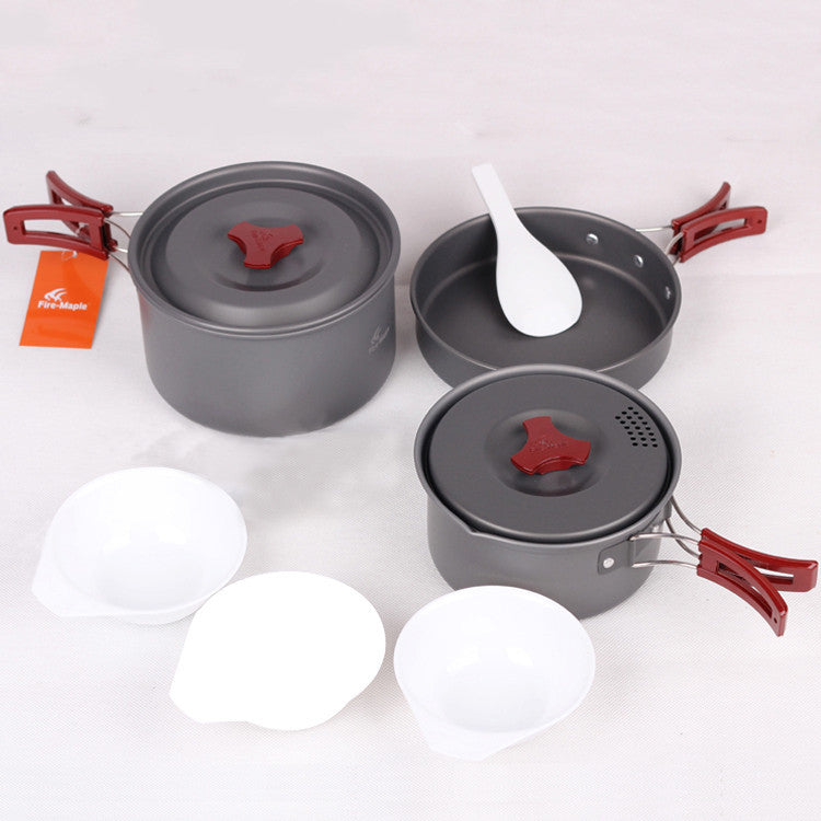Hard Alumina Camping Cookware Set