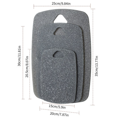 Marble Plastic Cutting Board Set