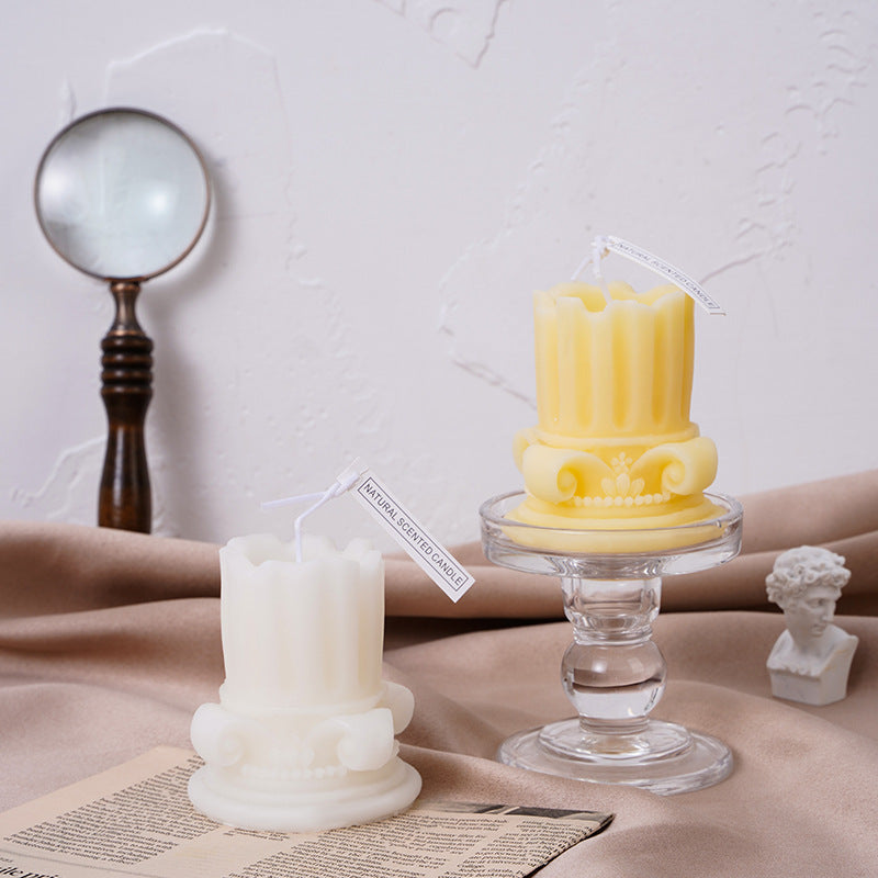 Roman Pillar Scented Candle Decor