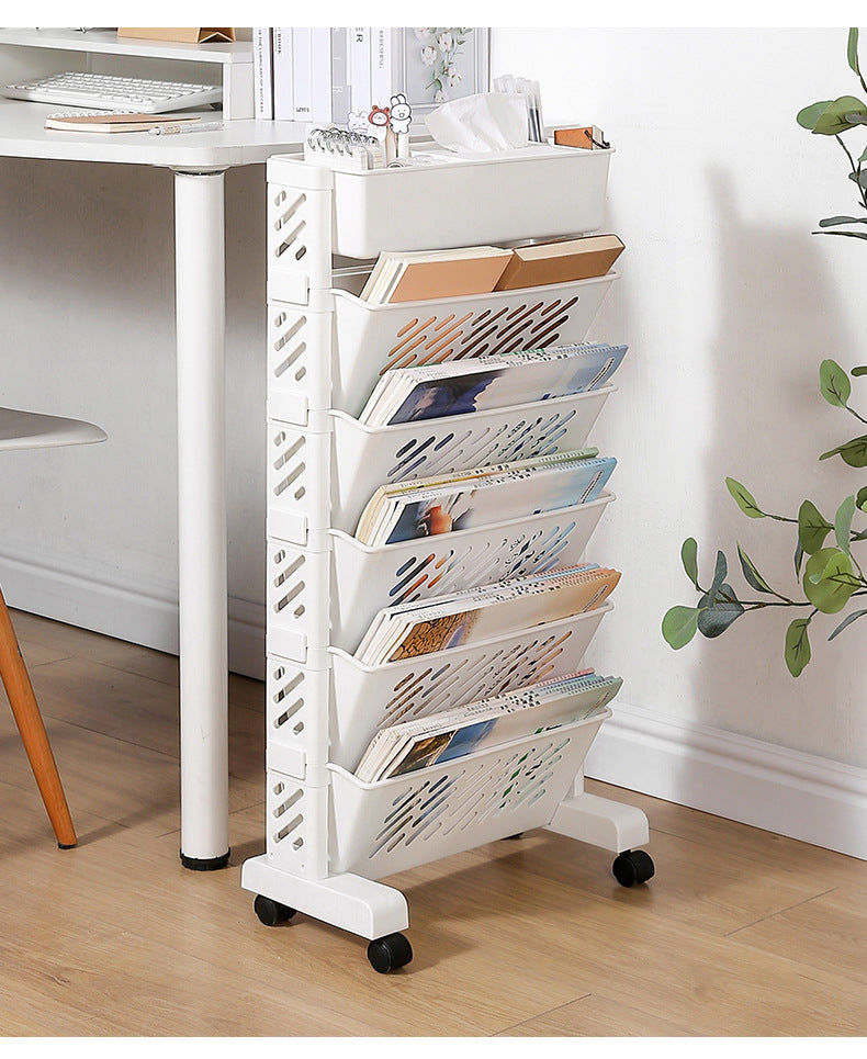 Portable 5-Layer Desk Bookshelf Organizer