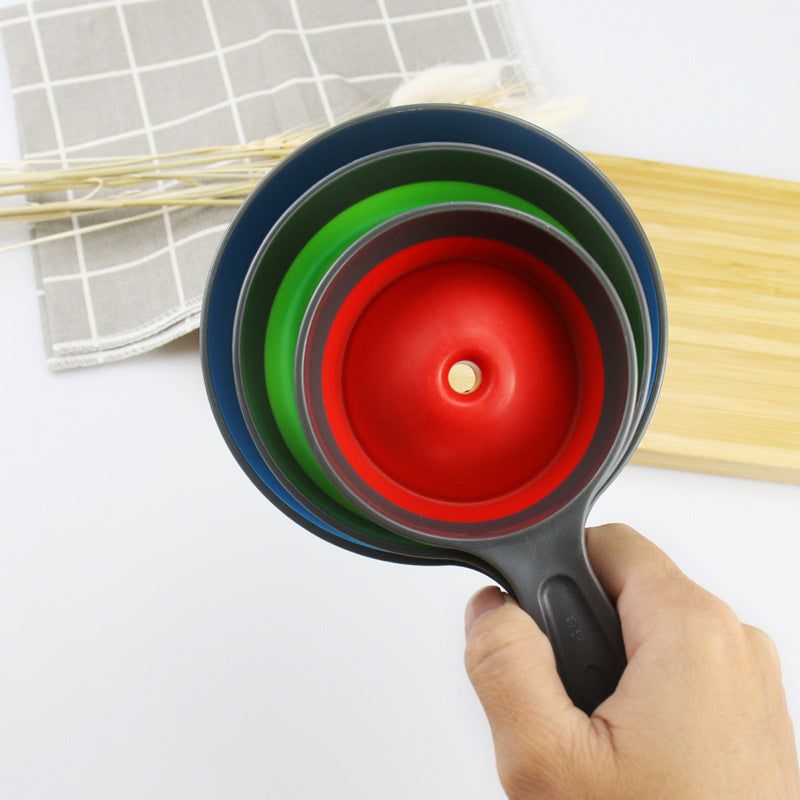 Folding Plastic Funnel Set (3-Piece)