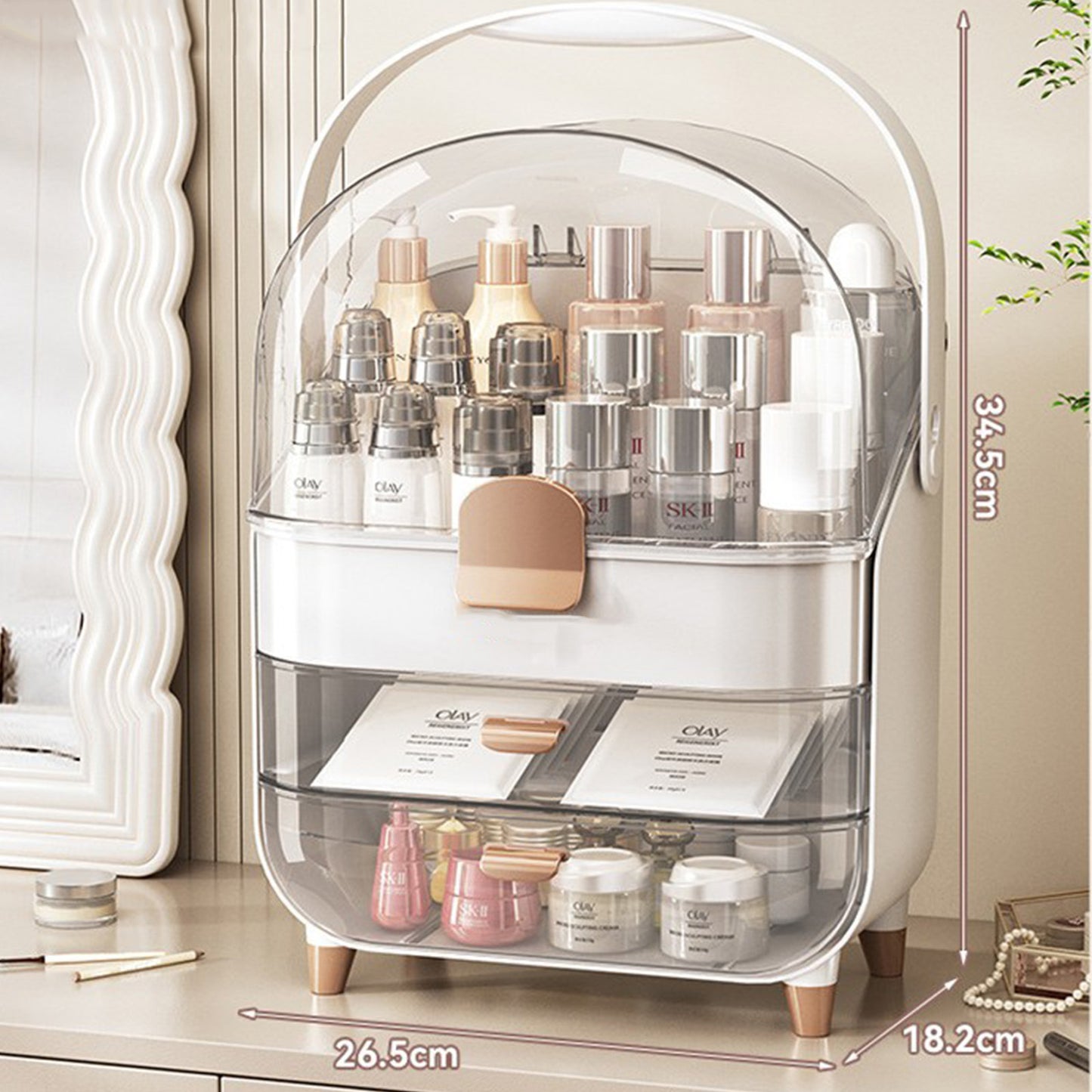 Large 3-Tier Skincare Organizer