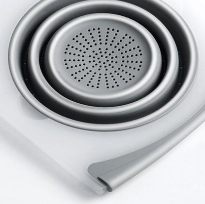 Smart 3-in-1 Folding Cutting Board with Drain Basket