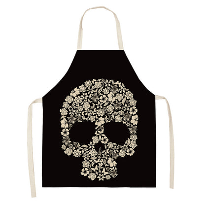 The Edgy Skull Print Apron