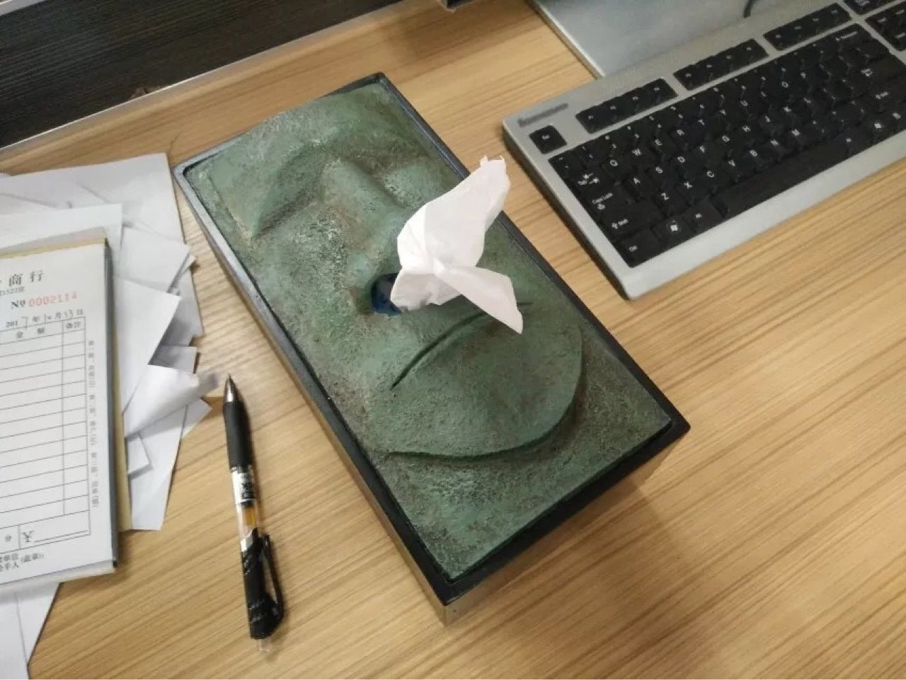 Resin Monkey Tissue Box